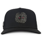 Night Stalker Golf Hat | Snapback Cap | Built-in Magnetic Ball Marker Holder + Marker Included | Adjustable | Animal Eyes Black
