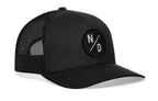 North Dakota Trucker Hat  |  Black ND X Snapback