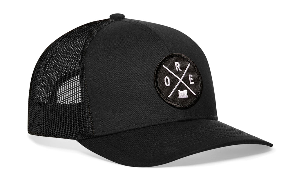 Oregon Trucker Hat  |  Black ORE X Snapback