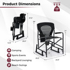 Outdoor Rocker Camping Chair with Dual Springs and Padded Back