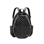 Black Quilted Tennis Racquet Backpack