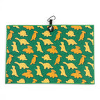 Green Dino Nugget Golf Towel | Premium Double-Sided Microfiber | Heavy-Duty Magnetic Towel with Carabiner Clip | 24 x 16 in