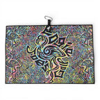 Tribal Flamingo Golf Towel | Premium Double-Sided Microfiber | Heavy-Duty Magnetic Towel with Carabiner Clip | 24 x 16 in