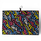 Silly Straw Golf Towel | Premium Double-Sided Microfiber | Heavy-Duty Magnetic Towel with Carabiner Clip | 24 x 16 in