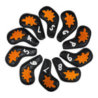 Dino Nugget Stegosaurus Golf Iron Cover Set | Premium PU Leather | Magnetic Closure Iron Covers | 4–9, PW, GW, SW, LW