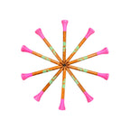 Tropical Pink Premium Wooden Golf Tees | 2 3/4” Standard Size | 45 Pack Set | Durable Painted Wood Tees | Unique Designs