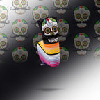 Mustache Sugar Skull - Blade Putter Cover Black