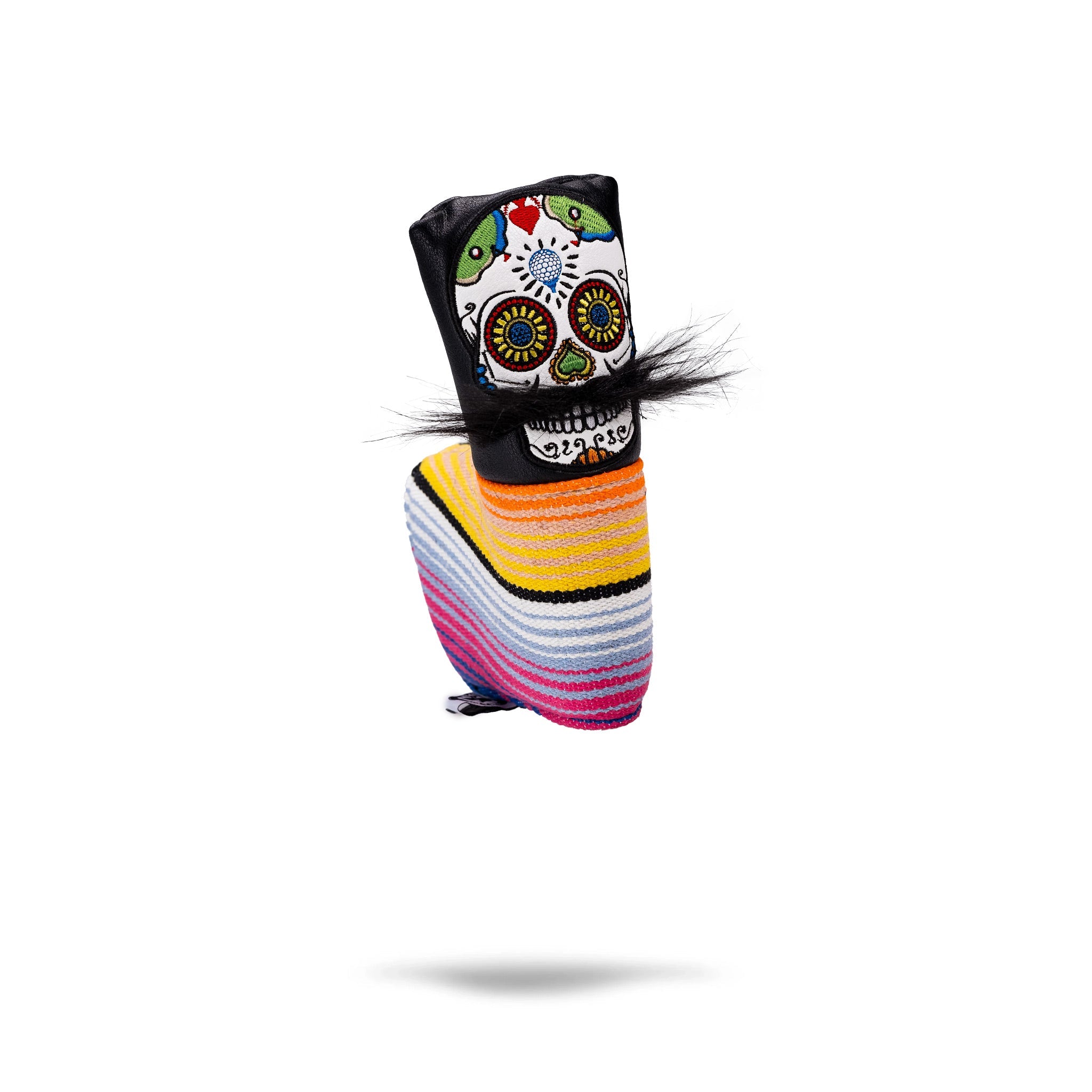 Mustache Sugar Skull - Blade Putter Cover Black