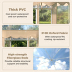 Pop Up Bubble Tent 10x10 FT for 8-10 People Weatherproof Pod with 540° Panoramic Clear PVC