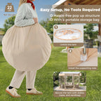 Pop Up Bubble Tent 10x10 FT for 8-10 People Weatherproof Pod with 540° Panoramic Clear PVC