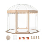 Pop Up Bubble Tent 10x10 FT for 8-10 People Weatherproof Pod with 540° Panoramic Clear PVC