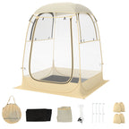 Instant Pop up Sports Tent with Carrying Bag and Floor Mat for 1-2/5-6 People