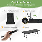 Portable Folding Camping Table with Carrying Handle