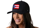 Puerto Rico Flag Trucker Hat  |  Black PR Snapback