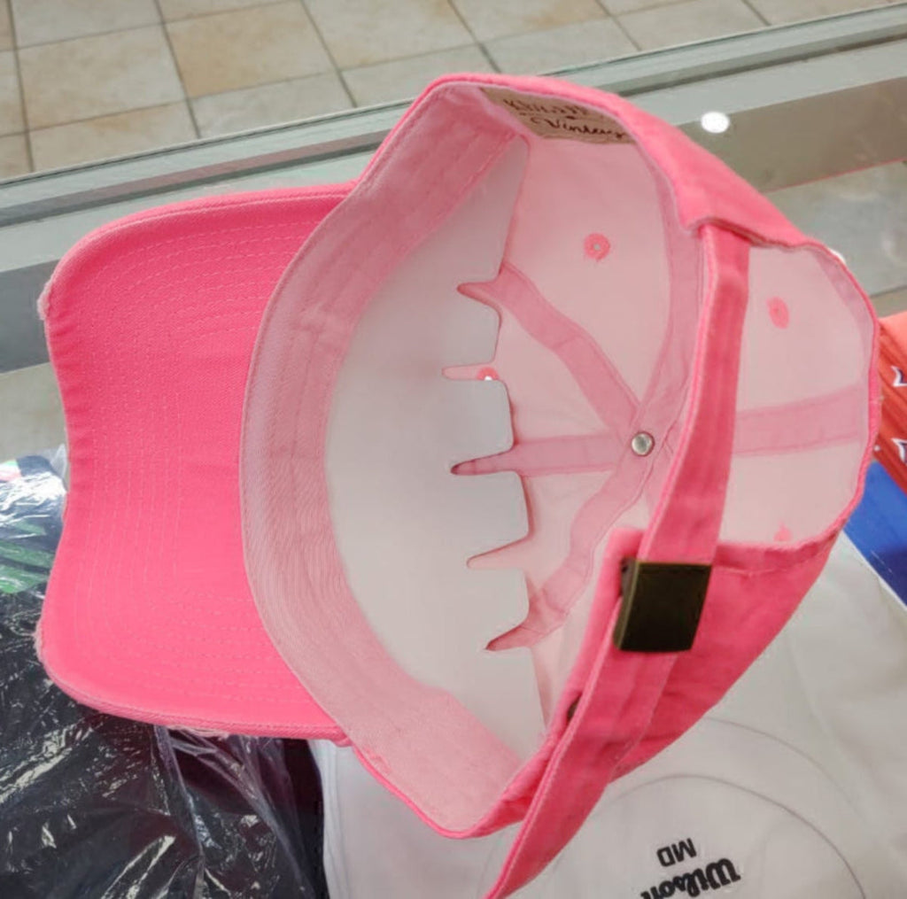 Puerto Rico Vintage Neon Pink Hat with PR Logo