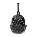 Black Quilted Tennis Racquet Backpack