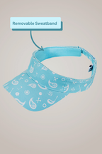 Aqua Paisley Sport Visor