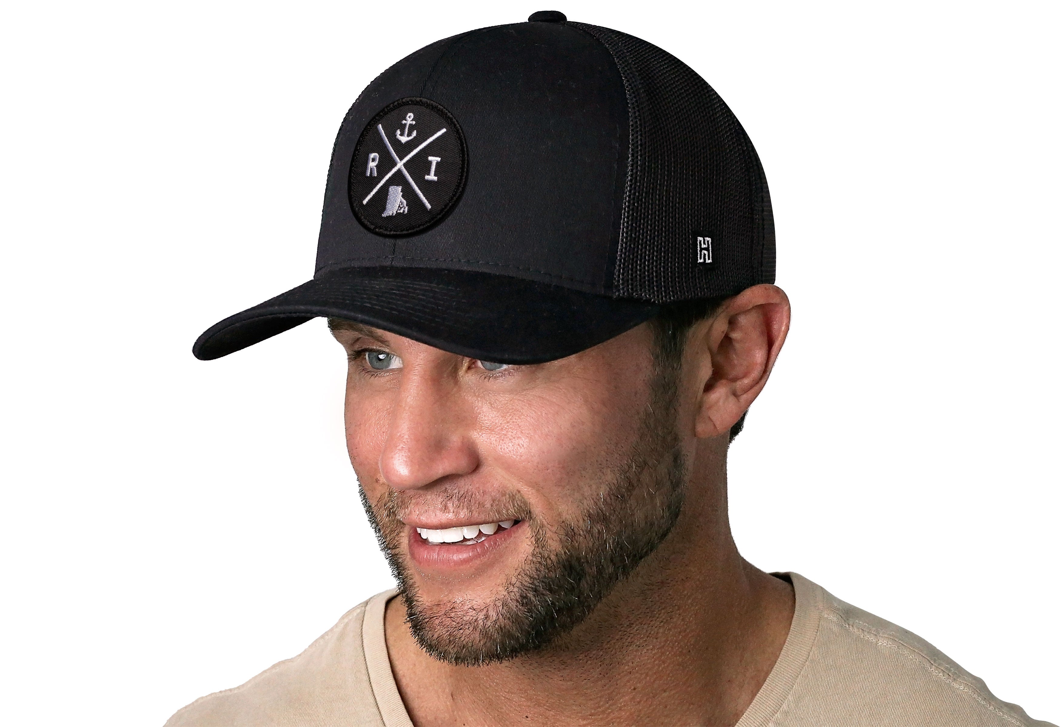 Rhode Island Trucker Hat  |  Black RI X Snapback