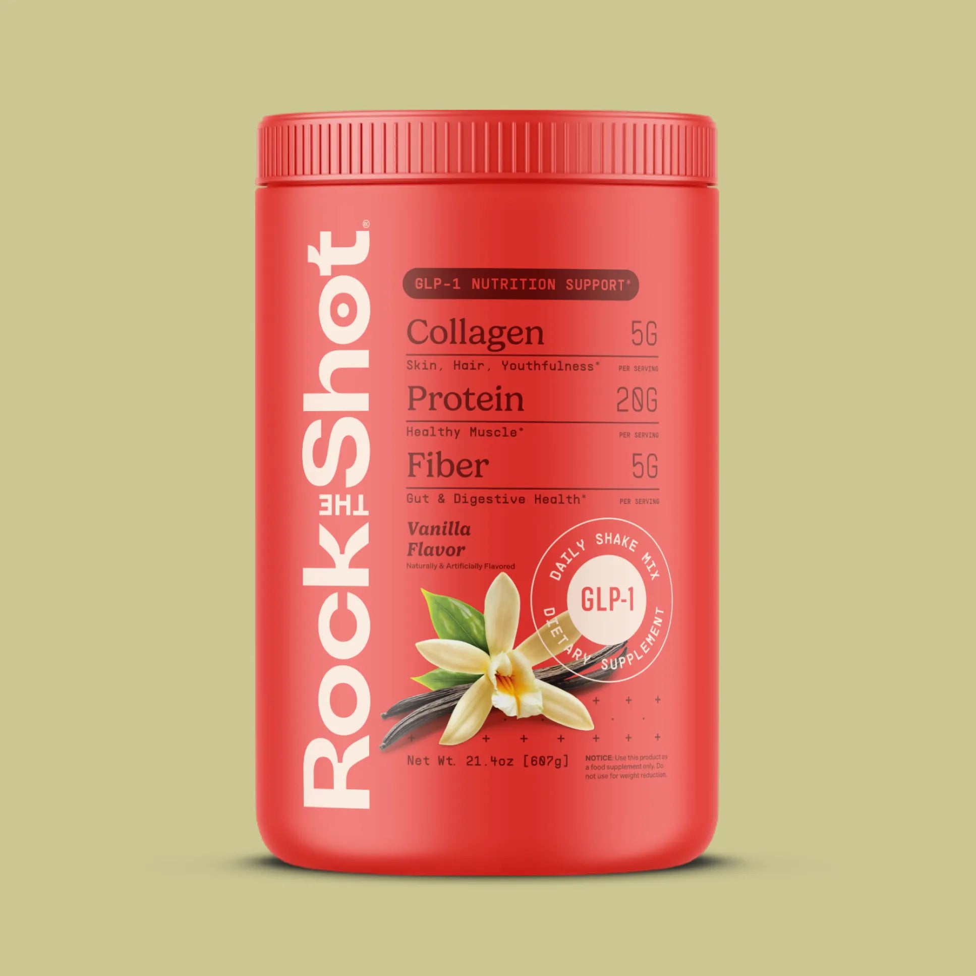 Rock The Shot - GLP-1 Daily Nutrition Shake | Protein, Collagen, Fiber & Essential Vitamins