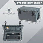 Rotomolded Cooler with Integrated Cup Holders and Bottle Opener