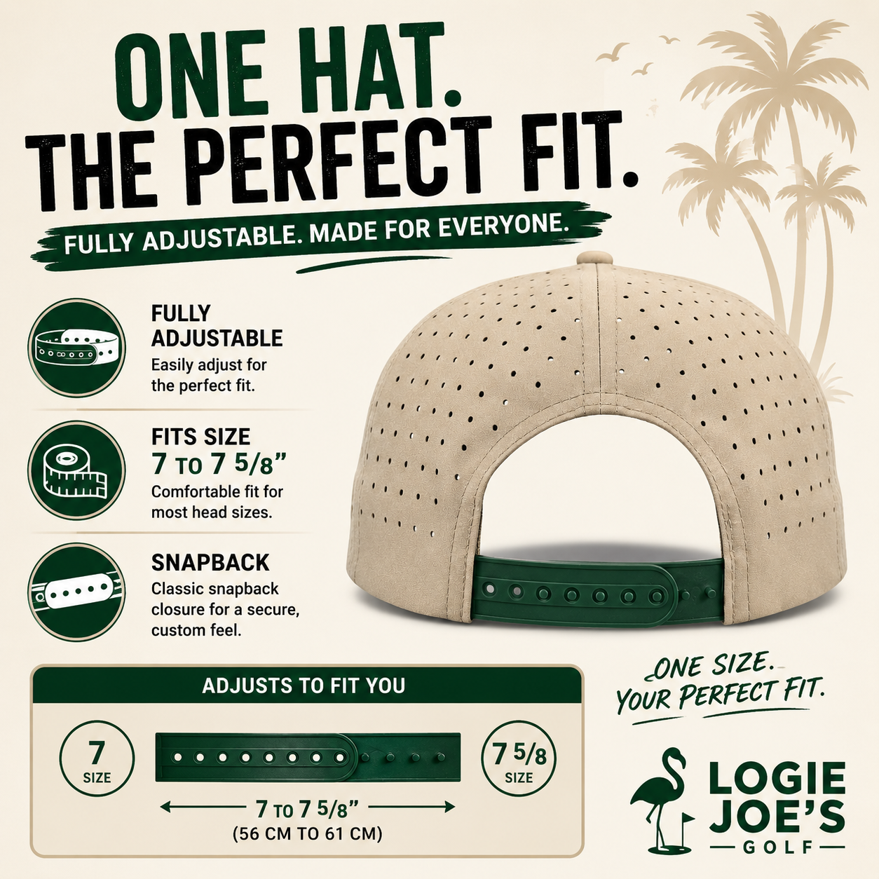 Sugar Rush Golf Hat | Snapback Cap | Built-in Magnetic Ball Marker Holder + Marker Included | Adjustable Cotton Candy