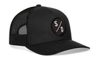San Diego Trucker Hat  |  Black SD X Snapback