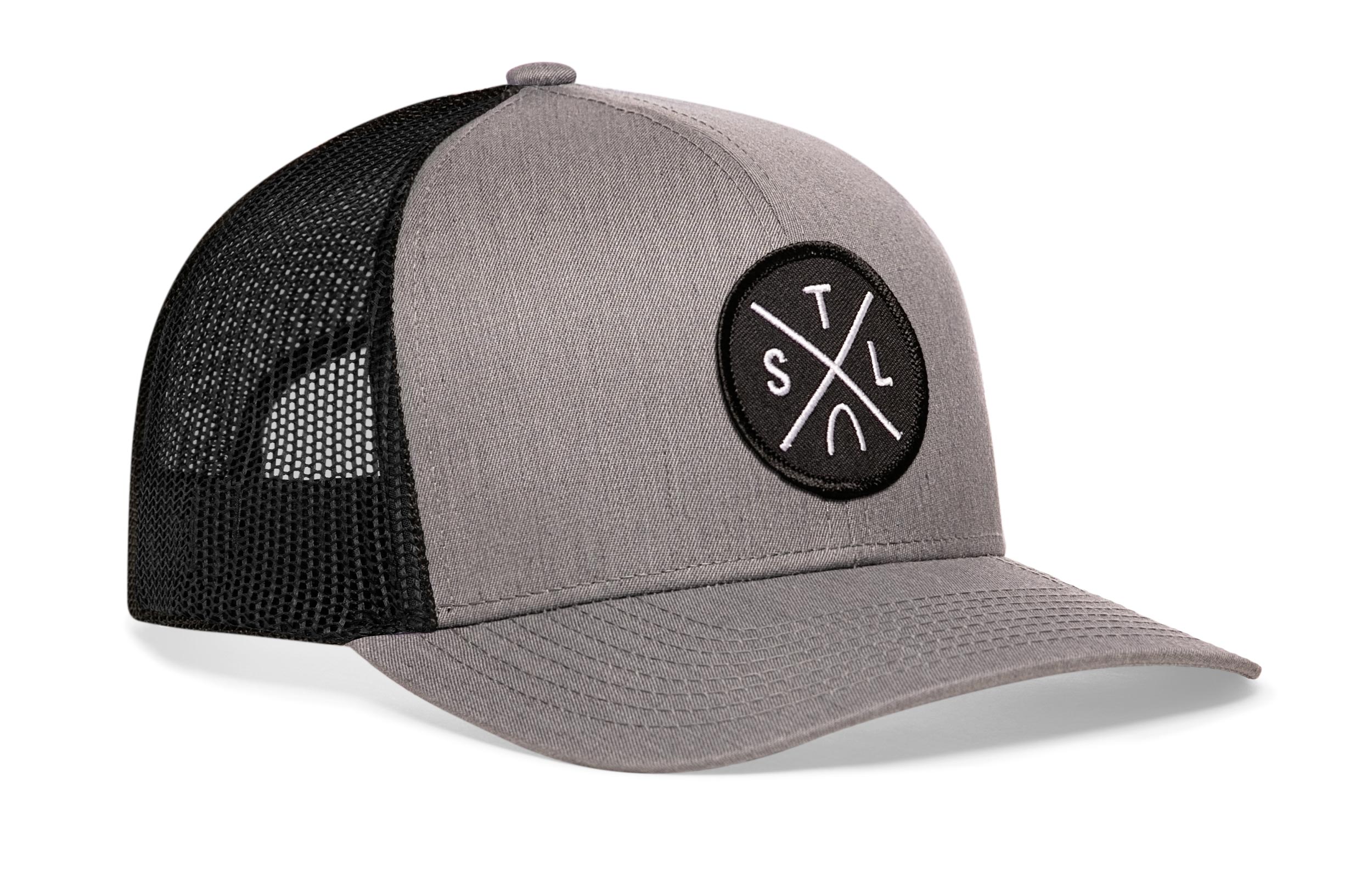 St. Louis Trucker Hat  |  Gray-Black STL X Snapback