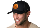 Dallas Trucker Hat Leather  |  Black DAL X Snapback