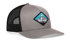 Diamond Mountain and Trees Trucker Hat  |  Gray-Black Outdoors Snapback