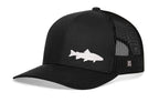 Steelhead Fish Trucker Hat  |  Black Steelhead Fish Snapback