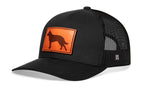 German Shepherd Trucker Hat Leather  |  Black Dog Snapback