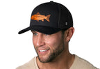 Salmon Trucker Hat  |  Black Salmon Snapback