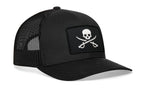 Pirate Flag Trucker Hat  |  Black Jolly Roger Flag Snapback