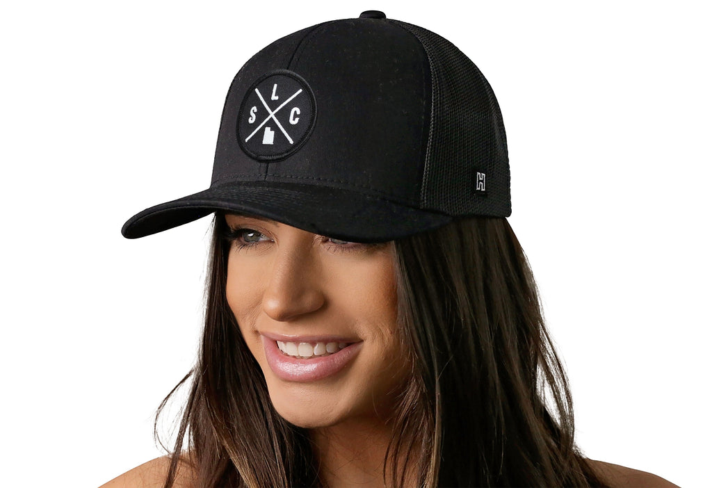 Salt Lake City Trucker Hat  |  Black SLC X Snapback