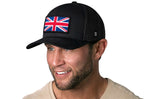 United Kingdom Flag Trucker Hat  |  Black UK Union Jack Snapback