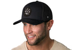 Wyoming Trucker Hat  |  Black WYO X Snapback