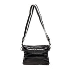 Black Padded Crossbody Belt Bag