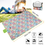 60" x 78" Waterproof Picnic Blanket Handy Mat with Strap Foldable Camping Rug for Camping Hiking Grass Travelling