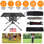 Portable Folding Camping Table Foldable Beach Table Aluminum Alloy Frame with 2 Cup Holders 2 Side Pockets Carry Bag for Picnic Camping Hiking Beach B