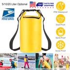 Waterproof Dry Bag Roll Top Dry Storage Backpack Keep Gear Dry w/ Detachable Shoulder Strap for Kayaking Rafting Boating Beach Swimming