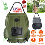 5Gal Solar Heating Camping Shower Bag w/ Removable Hose And Shower Head Portable Shower Bag for Beach Traveling Hiking