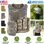 Adults Tactical Vest Military Airsoft Paintball Vest Camouflage Combat Vest for Hunting Army Fans CS War Game