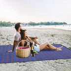 60" x 78" Waterproof Picnic Blanket Handy Mat with Strap Foldable Camping Rug for Camping Hiking Grass Travelling