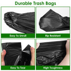 4 Rolls Black Garbage Bags 5.3 Gallons Unscented Disposable Trash Bags Portable Leak Resistant Trash Can Liners for Bathroom Office Kitchen Bedroom Ca