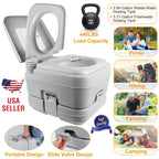 10L/2.64Gal Portable Toilet Camping Porta Potty Leak-proof Flush Travel Commode For Camping Traveling Boating Outdoor Activities