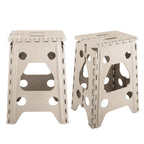 2 Pack 17.91In High Step Stool Folding Stepping Stool Lightweight Plastic Step Stool with Handle Non-slip for Kitchen Bathroom