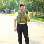 Adults Tactical Vest Military Airsoft Paintball Vest Camouflage Combat Vest for Hunting Army Fans CS War Game