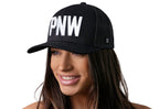 PNW Trucker Hat  |  Black PNW Snapback