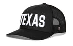 Texas Trucker Hat  |  Black TEXAS Snapback
