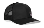 Three Pine Trees Trucker Hat  |  Black Outdoors Snapback